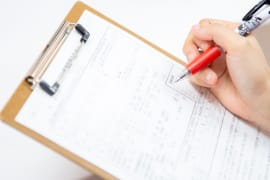 問診と食生活アンケート結果を記入